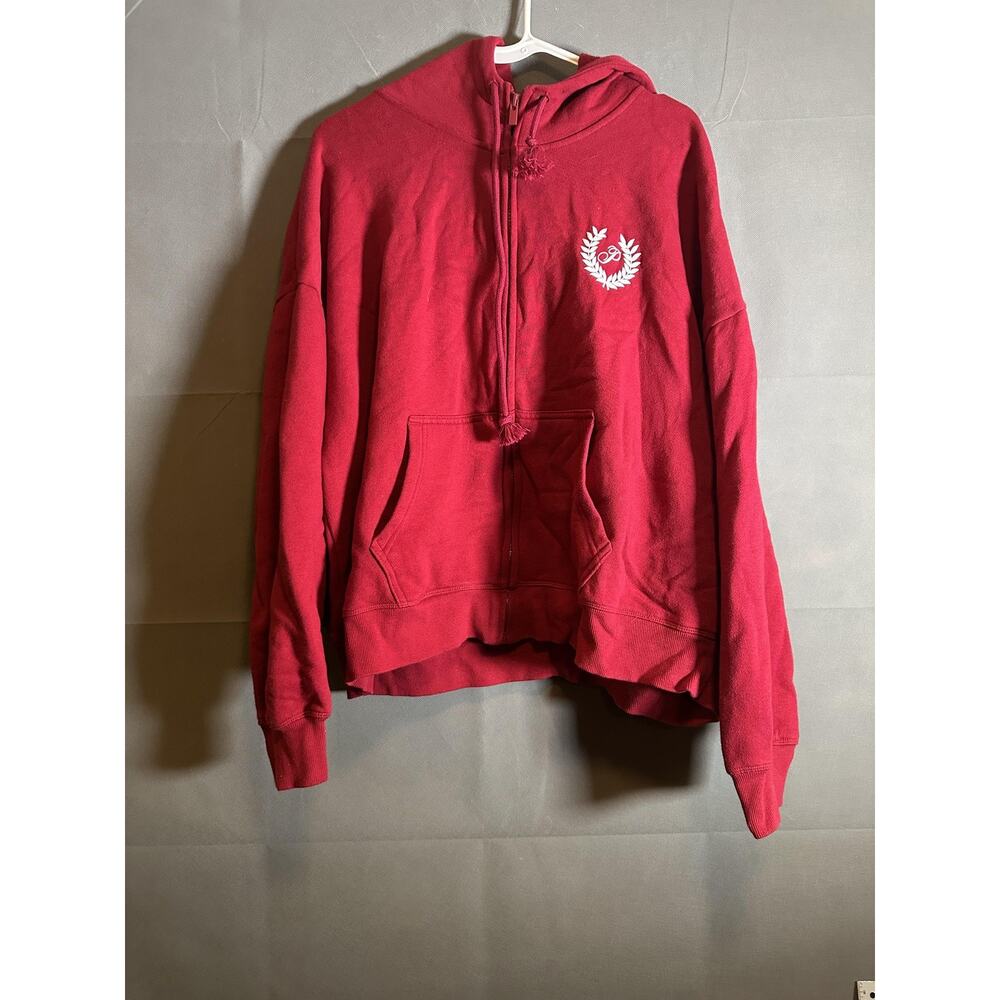 PINK Victoria's Secret Hoodie Womens XL Full Zip Sweatshirt Pullover Laurel